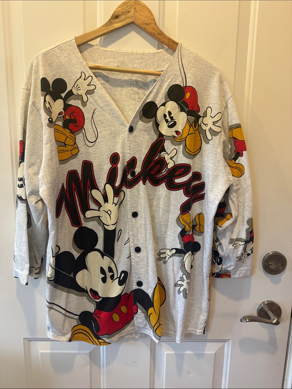 Mickey Graphic Button-Front Shirt